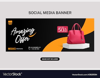 amazing offer deal lady hand bag social banner des