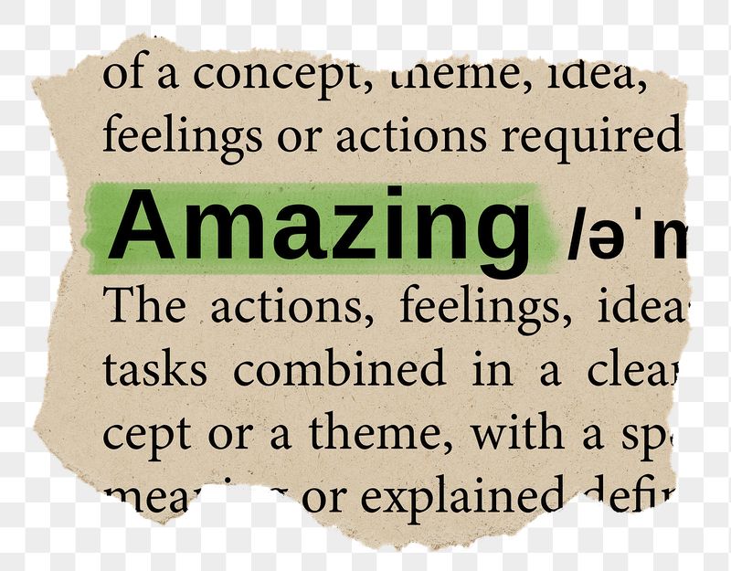 Amazing png word sticker, torn | Free PNG - rawpixel