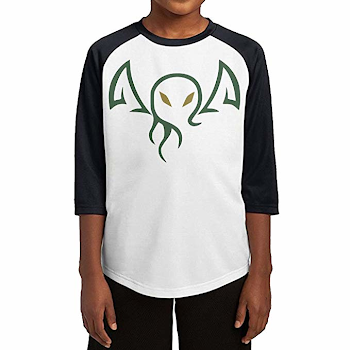 Amazon.com: DONGKANG3 Cthulu Symbol Teenagers 3/4 Sleeve Athletic ...