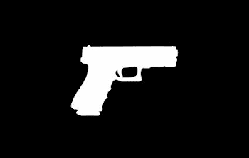 Amazon.com: Glock style rendition silhouette White Vinyl Decal ...