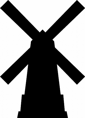 Amazon.com: Windmill Silhouette (Black) (Set of 2) Premium ...
