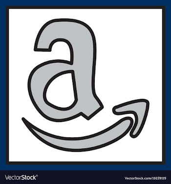 Amazon online shop smile store icon concept vector image