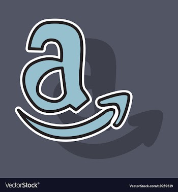 Amazon online shop smile store icon concept vector image