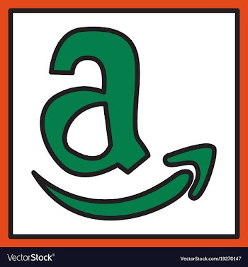 Amazon online shop smile store icon concept vector image