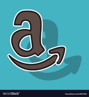 Amazon online shop smile store icon concept vector image