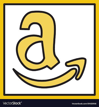 Amazon online shop smile store icon concept vector image