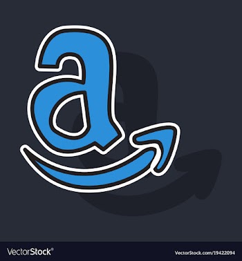 Amazon online shop smile store icon concept vector image