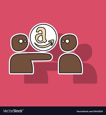 Amazon online shop smile store icon concept vector image