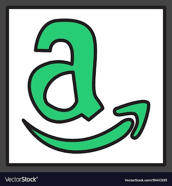 Amazon online shop smile store icon concept vector image
