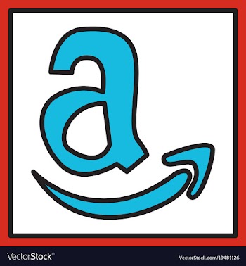 Amazon online shop smile store icon concept vector image