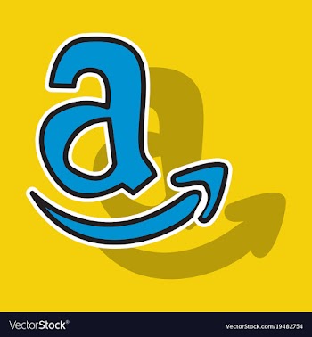 Amazon online shop smile store icon concept vector image