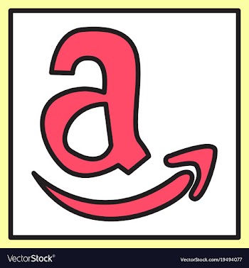 Amazon online shop smile store icon concept vector image