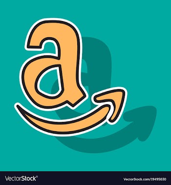 Amazon online shop smile store icon concept vector image