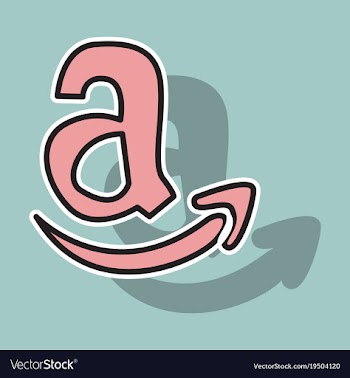 Amazon online shop smile store icon concept vector image