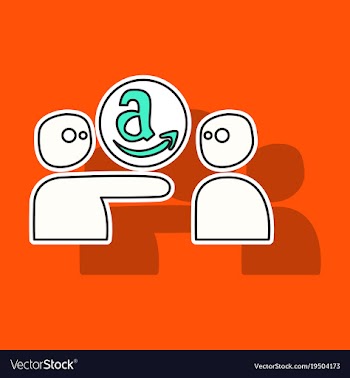 Amazon online shop smile store icon concept vector image