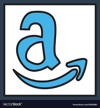 Amazon online shop smile store icon concept vector image