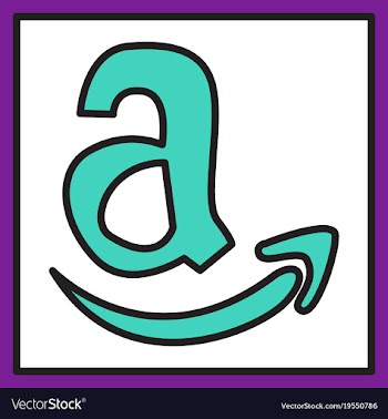 Amazon online shop smile store icon concept vector image