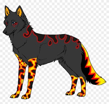 Amber ~lava Wolf By Dark-firelight - Lava Wolf Transparent
