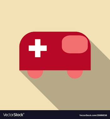 Ambulance emergency vehicle icon ambulance car vector image