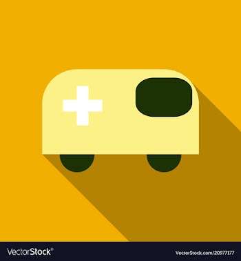 Ambulance emergency vehicle icon ambulance car vector image