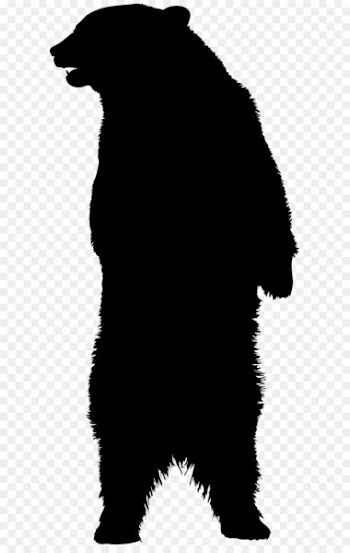 American black bear Brown bear Silhouette - Bear Silhouette PNG Clip Art Image 