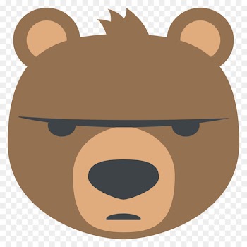 American black bear Emoji Emoticon Sticker - angry emoji 