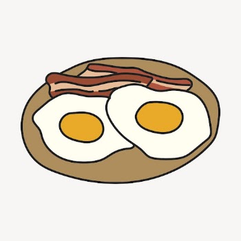 American breakfast sticker, food creative | Free PSD Illustration - rawpixel