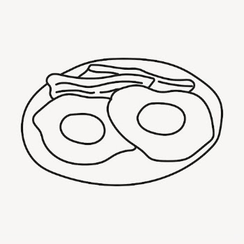 American breakfast sticker, food doodle | Free PSD Illustration - rawpixel