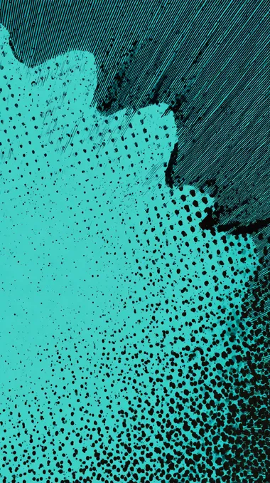 American Comic Texture Effect with Blue-Green Contrast
