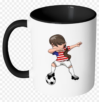 American Dabbing Soccer Girl - Mug