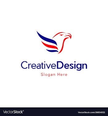 American eagle creative business logo vector image