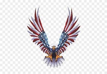 American Eagle Tough Enough - Eagle With American Flag Wings