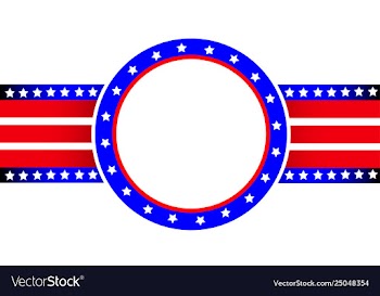American flag background vector image