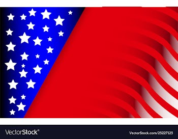 American flag background vector image