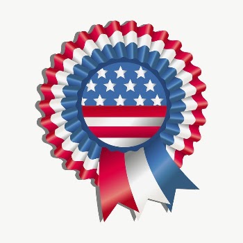 American flag badge clipart, illustration | Free Vector - rawpixel