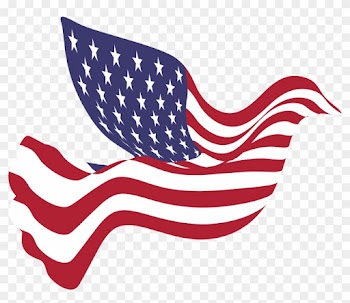 American Flag Bow Tie Clipart - American Flag Peace Dove