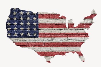 American flag brick wall graphic | Free Photo - rawpixel