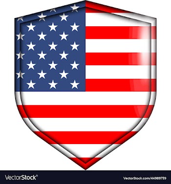 american flag icon badge