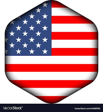 american flag icon polygon