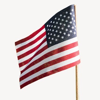 American flag isolated image on white | Free Photo - rawpixel