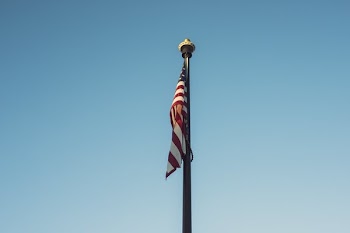 American Flag On Pole