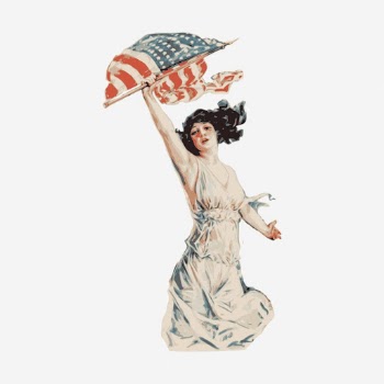 American flag, patriot lady illustration. | Free Photo - rawpixel