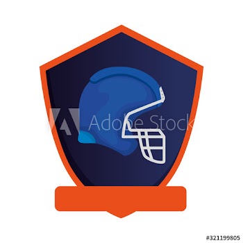 american football helmet in shield design