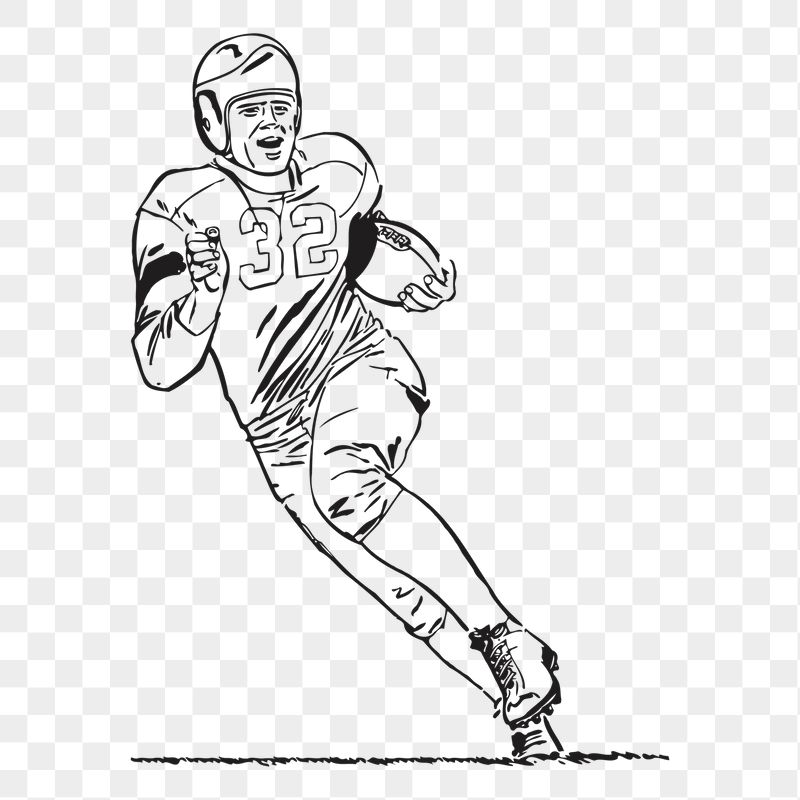 American football player png sticker | Free PNG - rawpixel