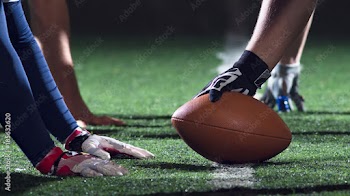 american football players are ready to start
