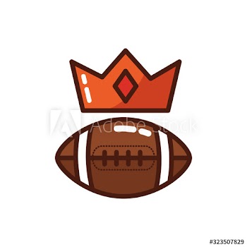 american football sport balloon with crown