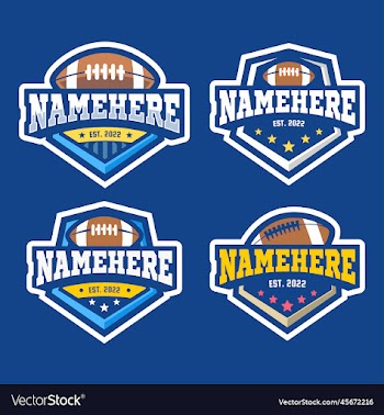 american football template logo design
