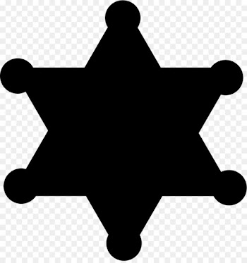 American frontier Sheriff Badge Symbol Clip art - Sheriff 