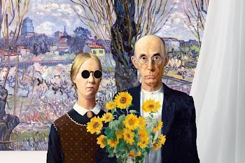 American Gothic background, art remix. | Free Photo - rawpixel
