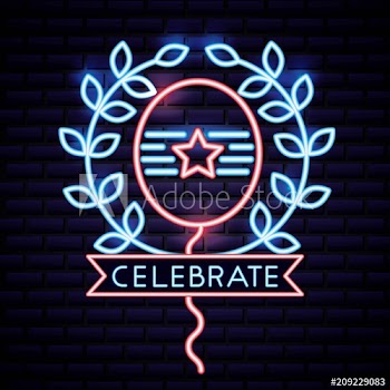 american independence day balloon with star usa flag vector illustration